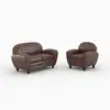 Image de Ensemble canapé et fauteuil marron 3 places-club Club
