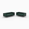 Image de Ensemble canapés en velours vert 5 places-gatsby Gatsby