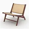 Image de Fauteuil en bois de teck finition noyer et cannage en rotin-kilka Kilka