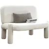 Image de Danita - Canapé 2 Places Design Effet Peau De Mouton Blanc Écru