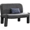 Image de DANITA - Canapé 2 places design effet peau de mouton anthracite