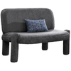 Image de Danita - canapé 2 places design effet peau de mouton anthracite DANITA-2-GRIF