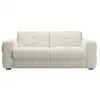 Image de Samina - canapé 3 places convertible en tissu bouclette beige matelas memory 14 cm SAMINA-3P-BEI