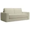 Image de MINDY - Canapé 3 places convertible velours côtelé beige matelas 14 cm