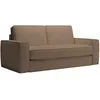 Image de Mindy - Canapé 3 Places Convertible Velours Côtelé Taupe Matelas 14 Cm