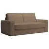 Image de MINDY - Canapé 3 places convertible velours côtelé taupe matelas 14 cm