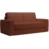 Image de Mindy - Canapé 3 Places Convertible Velours Côtelé Terracotta Matelas 14 Cm