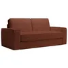 Image de MINDY - Canapé 3 places convertible velours côtelé terracotta matelas 14 cm