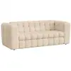 Image de Daria - canapé 3 places convertible en tissu matelassé beige matelas 14 cm DARIA-3P-BEI