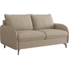 Image de Martine - Canapé 3 Places Convertible En Tissu Taupe Matelas 14 Cm
