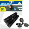 Image de Clips de fixation pour brise vue TERRE JARDIN - Lot de 20 - Polyéthylène noir - Ø intérieur 9 mm