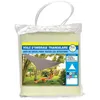 Image de Voile dombrage triangulaire TERRE JARDIN 5 x 5 x 5 m blanc - toile imperméable polyester 150 g/m² - avec 3 cordes et sac