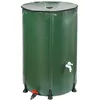 Image de Récupérateur deau de pluie PVC pliable 500 L réservoir souple + robinet + raccord tuyau Ø 19 mm trop-plein crépines - vert