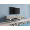 Image de Meuble tv suspendu 2 portes 2 niches gris béton romane xxl - 180 cm ROMANE