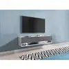 Image de Meuble tv suspendu 2 portes 2 niches blanc et gris romane xxl - 180 cm ROMANE