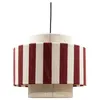 Image de Suspension Moyo en coton rayures blanc et rouge Ø38 cm