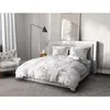Image de Parure De Couette 240x260 Cm Pompadour : Housse De Couette + 2 Taies D'oreiller 100% Coton 57 Fils Blanc/rose