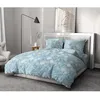Image de Parure de couette HOME LINGE PASSION Tempête Florale - 3 Pcs - 240 x 260 - 100% Coton 57 Fils - Bleu