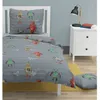 Image de Parure De Couette Vintage Toys - 2 Pcs - 140 X 200 - 100% Coton - Dark Grey