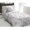 Image de Parure De Couette 140x200 Cm Pompadour : Housse De Couette + 1 Taie D'oreiller - 100% Coton 57 Fils - Blanc/rose