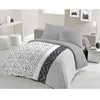 Image de Parure de couette microfibre ETHNO - 1 housse de couette 220 x 240 cm + 2 taies doreiller 63 x 63 cm - Gris
