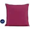 Image de Lot De 2 Taies D'oreiller Lh71604 73 X 73 Cm Fuchsia