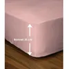 Image de Drap-housse - LOVELY HOME - LH71624 - 160x200+35 cm - Rose