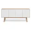 Image de Buffet 4 portes en frêne 220 cm, hauteur 94 cm EG3-007HBLB220