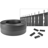 Image de Lamelles Occultantes Baldo 200mx46 Mm Rouleau Pvc Gris - Kit Complet Fixation Avec Clips Et Profil De Finition