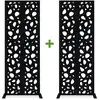 Image de Casanoov Lot De 2 Panneaux Décoratifs Sunny Noir H.160 Cm Motifs Sur Les Côtés
