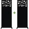 Image de Casanoov Lot De 2 Panneaux Décoratifs Sunny Noir H.160 Cm Motifs Sur Le Haut