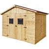 Image de HABRITA Abri de jardin en panneau et bois massif - Sans plancher - 16 mm - Surface extérieure 660 m2