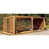 Image de Pergola Grandes Dimensions En Bois - Toit Et 2 Murs En Ventelles Mobiles - 341 X 6...