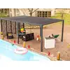 Image de Pergola Bioclimatique En Aluminium Xxl + 5 Panneaux- 21,52 M2 - Toit En Lames Mobi...
