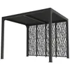 Image de HABRITA Pergola bioclimatique en Aluminium - Balcon et terrasse - Gris anthracite et gris