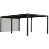 Image de Pergola Bioclimatique Xxl + Rideau Manuel Pour Côté 3,60 M - 21,52 M2 - Alu