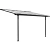 Image de Toit Terrasse 9,21 M2 - Toit En Polycarbonate 6 Mm + Toile Polyester 130 Gr/m2 Écru