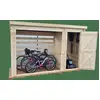 Image de Abri Bûcher Mono Pente 329 X 122 X H. 195 Cm - Madriers Bois, Toiture Ondulées