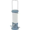 Image de Mangeoire silo à graines 2 perchoirs bleu pour oiseaux - animallparadise