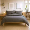 Image de Parure Housse De Couette 3pcs 260x240cm 100% Coton 57fils Gris FoncÉ