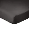 Image de Drap Housse 160x200cm Bonnet 35cm 100% Coton 57fils Gris FoncÉ