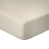Image de Drap Housse 140x190cm Bonnet 35cm 100% Coton 57fils Ivoire