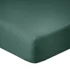 Image de Drap Housse 140x190cm Bonnet 35cm 100% Coton 57fils Bleu Canard