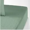 Image de Drap housse 180x200 cm gaze de coton vert givrée PD19241