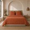 Image de Parure de couette 3 pcs 240x220 100% gaze de coton lavé safran minéral