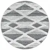 Image de TIZAS - Tapis Berbère Rond à relief - Crème & Gris 080 x 080 cm