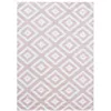 Image de SCANDINAVE Tapis Nordic à Losanges - Rose et Blanc 200 x 290 cm