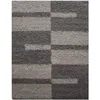 Image de ROMA - Tapis Shaggy à motifs Traits - Taupe et Beige 240 x 340 cm