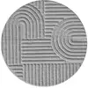 Image de Tapis rond à relief lena gris 200x200cm ART2002001121SILVER
