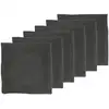 Image de Serviette De Table - 6 Pièces - Lin Et Coton Gris Anthracite